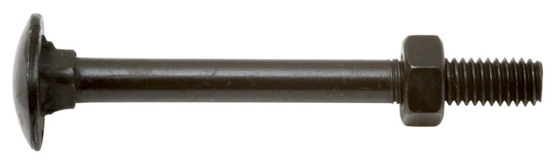 Schlossschrauben mit Mutter Flachrundkopf, schwarz verzinkt, DIN 603