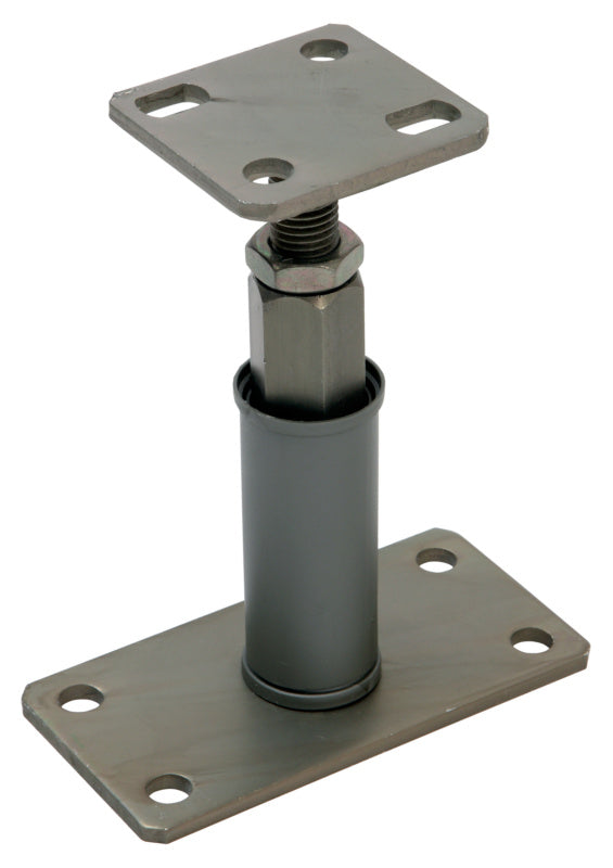 Base para poste de altura ajuste lateral con placa de soporte conforme a la norma ETA-13/0026