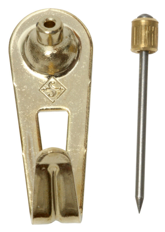 Wandhaken mit Stahlnadeln, vermessingt