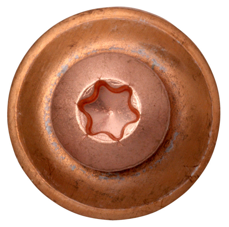 Tornillo autorroscante con arandela de sellado, acero inoxidable A2, chapado en cobre