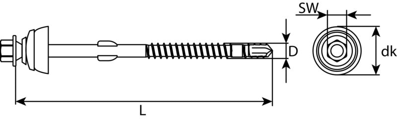 Tornillo para paneles de fibrocemento