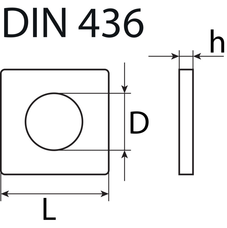Vierkantscheiben, verzinkt, DIN 436