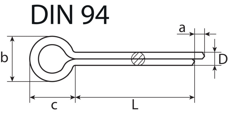 Splinte, verzinkt, DIN 94