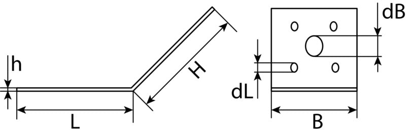 Winkelverbinder 135 Grad, sendzimirverzinkt