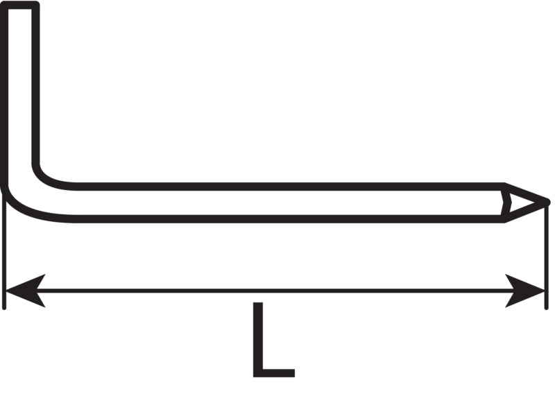 Konsolenhaken, gebläut