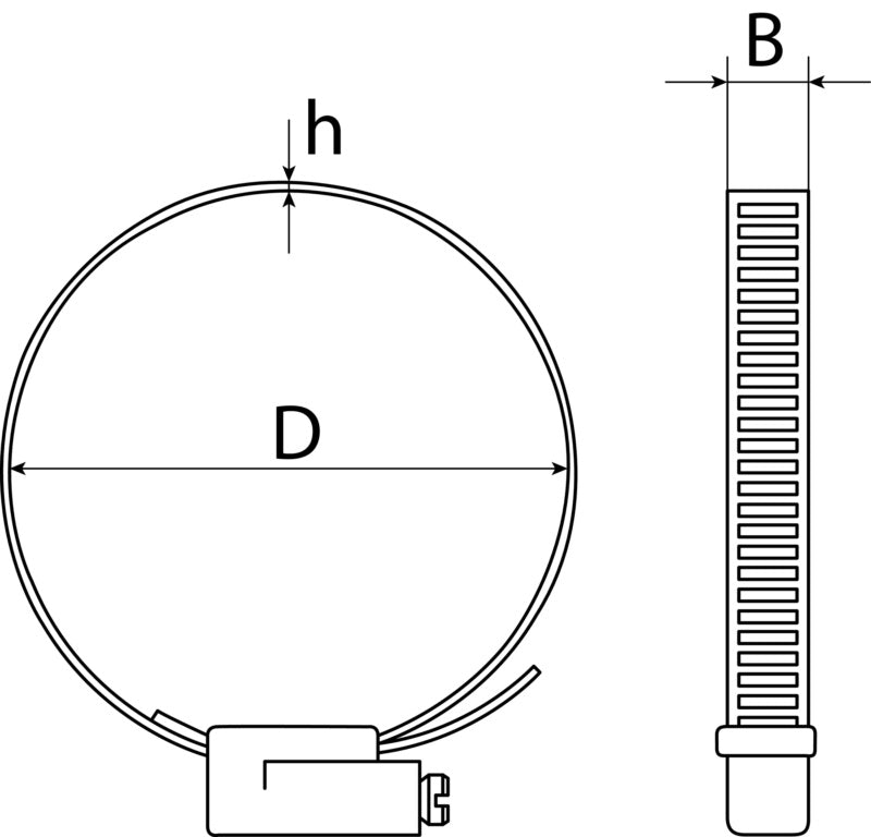 Schlauchschellen Mini W2, Edelstahl A2/Stahl