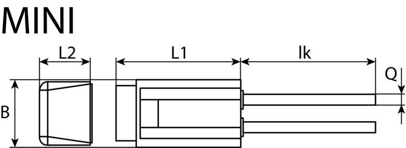 Sicherungshalter für Flachstecksicherungen Mini, mit Kabel