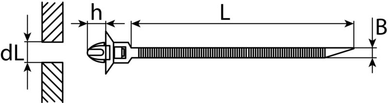 Kabelbinder mit Fuß VAG N90205501