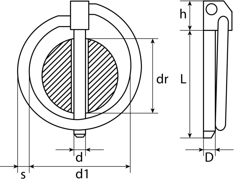 Klappstecker, verzinkt