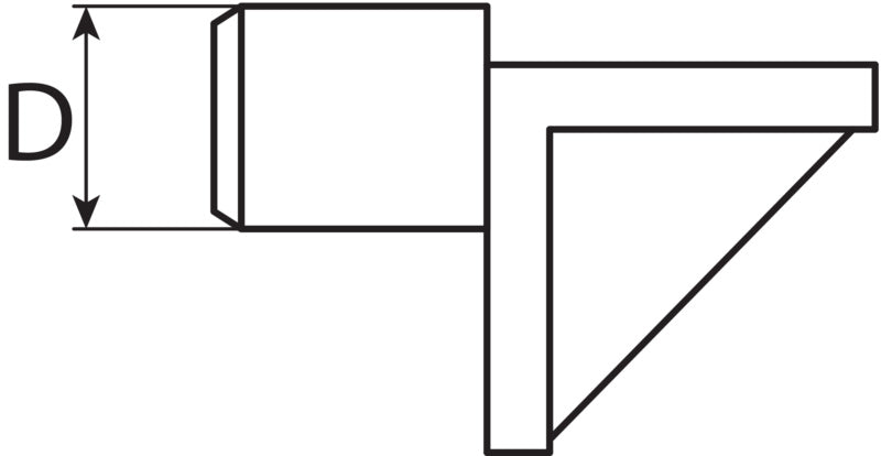 Bodenträger mit Zapfen, Winkel, Kunststoff