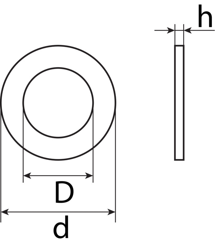 Einspritzdüsen-Dichtringe, Kupfer