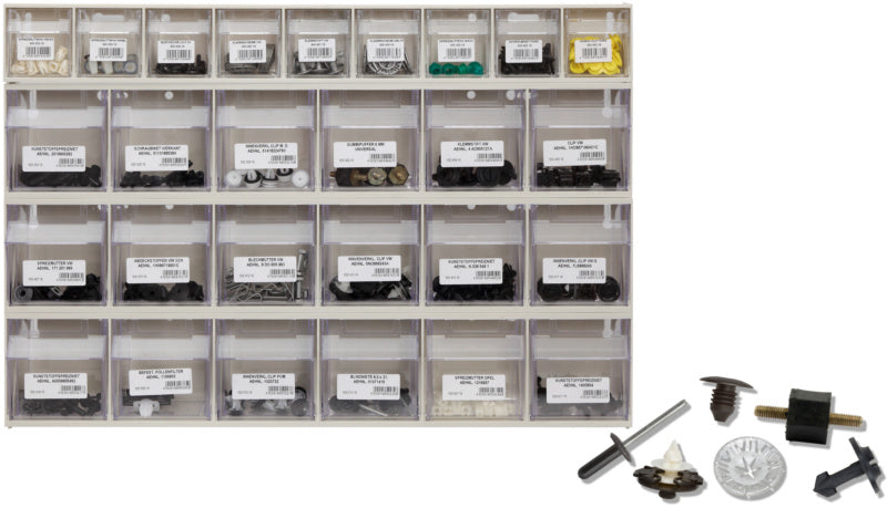 Estantería de cajas extraíbles, equipada, carrocería