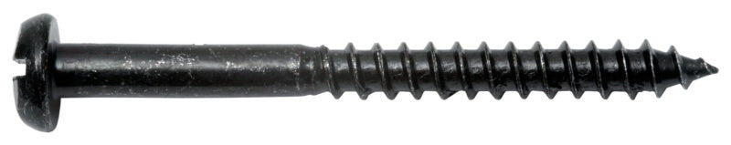Vis à bois, tête forgée fendue, acier zingué noir