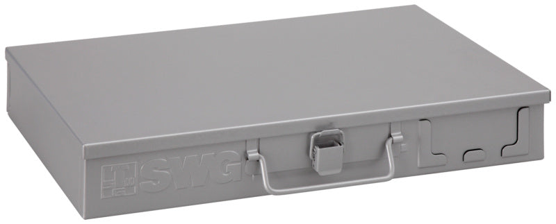 Boîtier d'assortiment vide, tôle acier, blanc aluminium