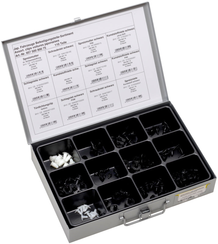 Assortiment, éléments de fixation, véhicules japonais