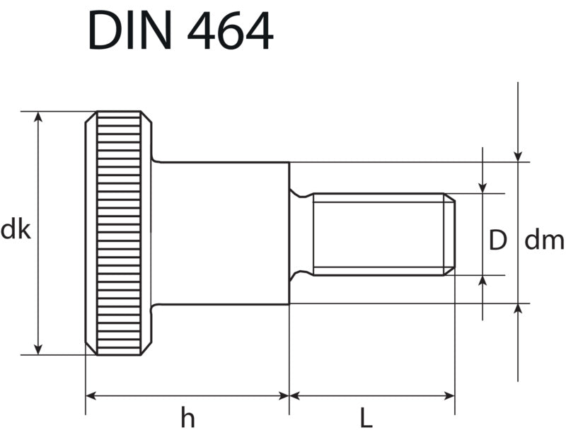 Rändelschrauben, verzinkt, DIN 464