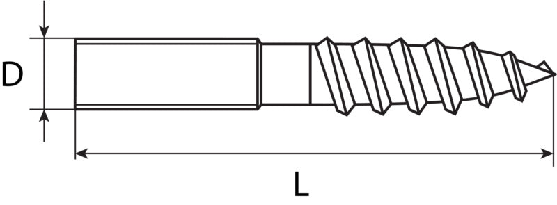Stockschrauben, verzinkt