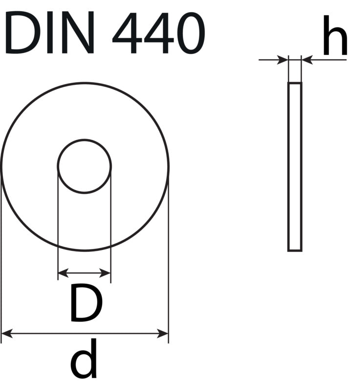 Bauscheiben, verzinkt, DIN 440