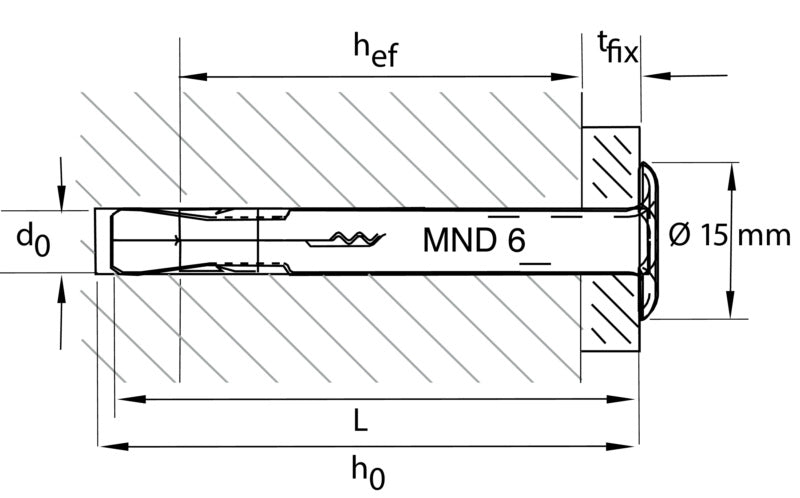 Deckennägel MND6, verzinkt