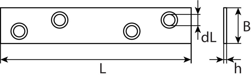 Verbindungsblech mit Schrauben