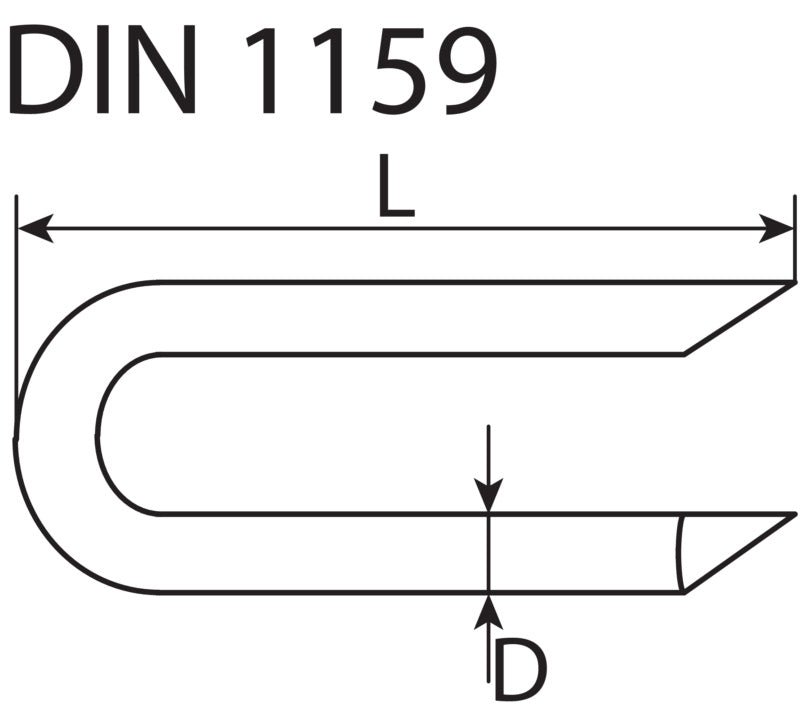 Krampen, feuerverzinkt, DIN 1159