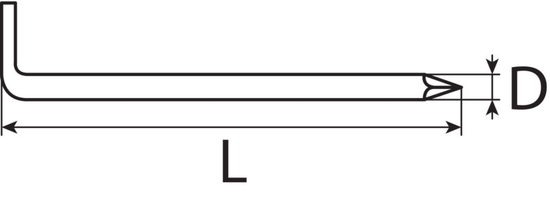 Hakenstifte, blank