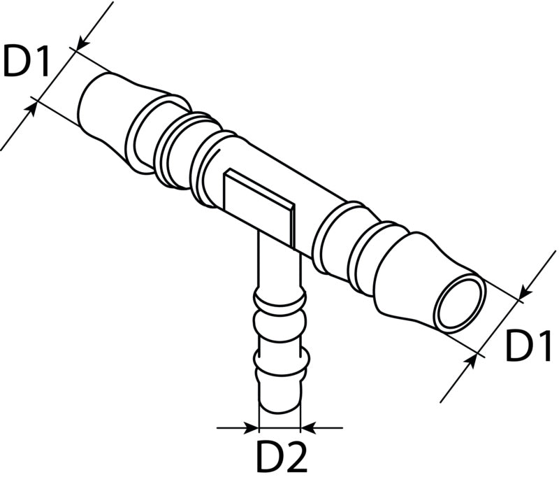 Schlauchverbinder T-Reduzierstutzen