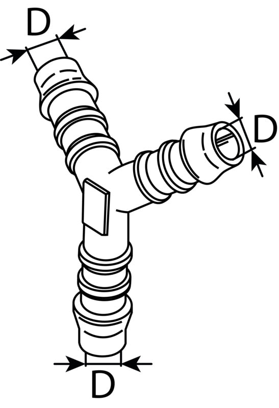 Conector de manguera, racor en Y