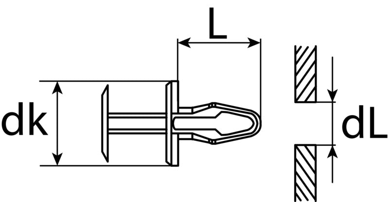 Kunststoffspreizniete Ford 4855809