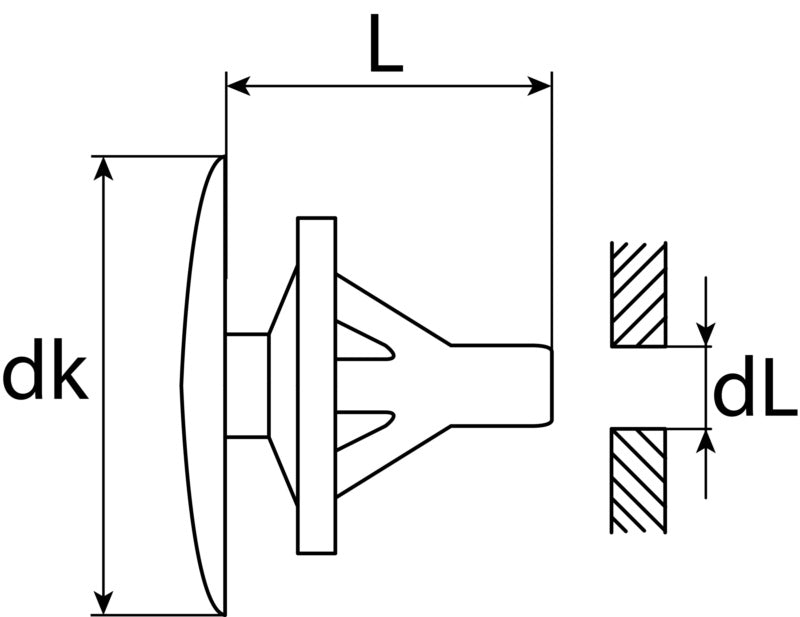 Grapa tapón para puerta
