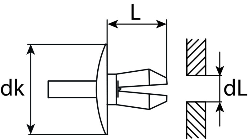 Kunststoffspreizniete Opel 94530507