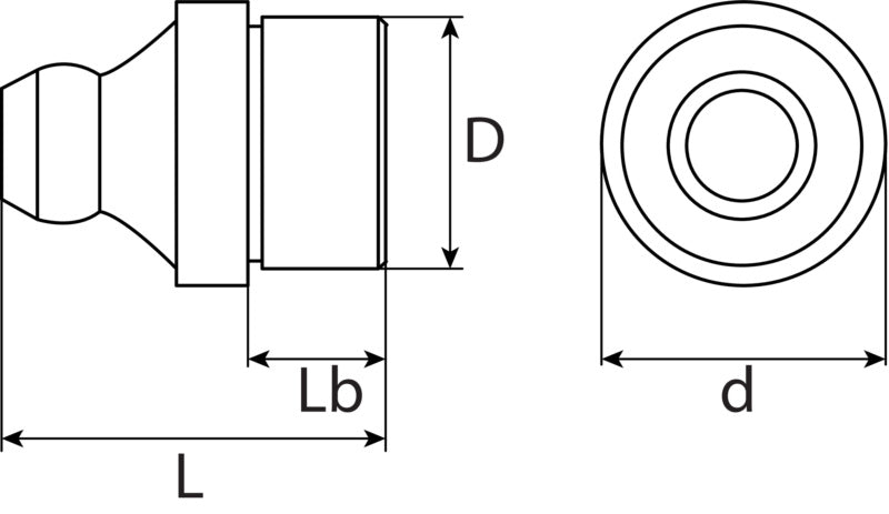 Hydraulikschmiernippel H1, verzinkt, DIN 71412