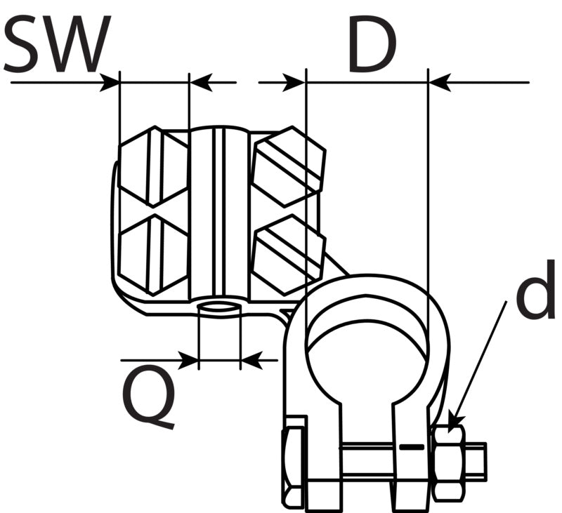 Borne de batterie Büssing - jusqu'à 70 qmm