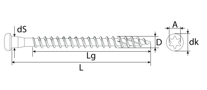 Holzverbinderschrauben, verzinkt